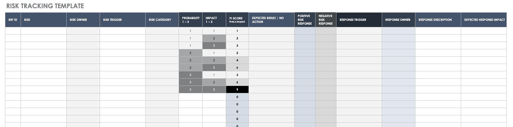 Risk Tracking Template