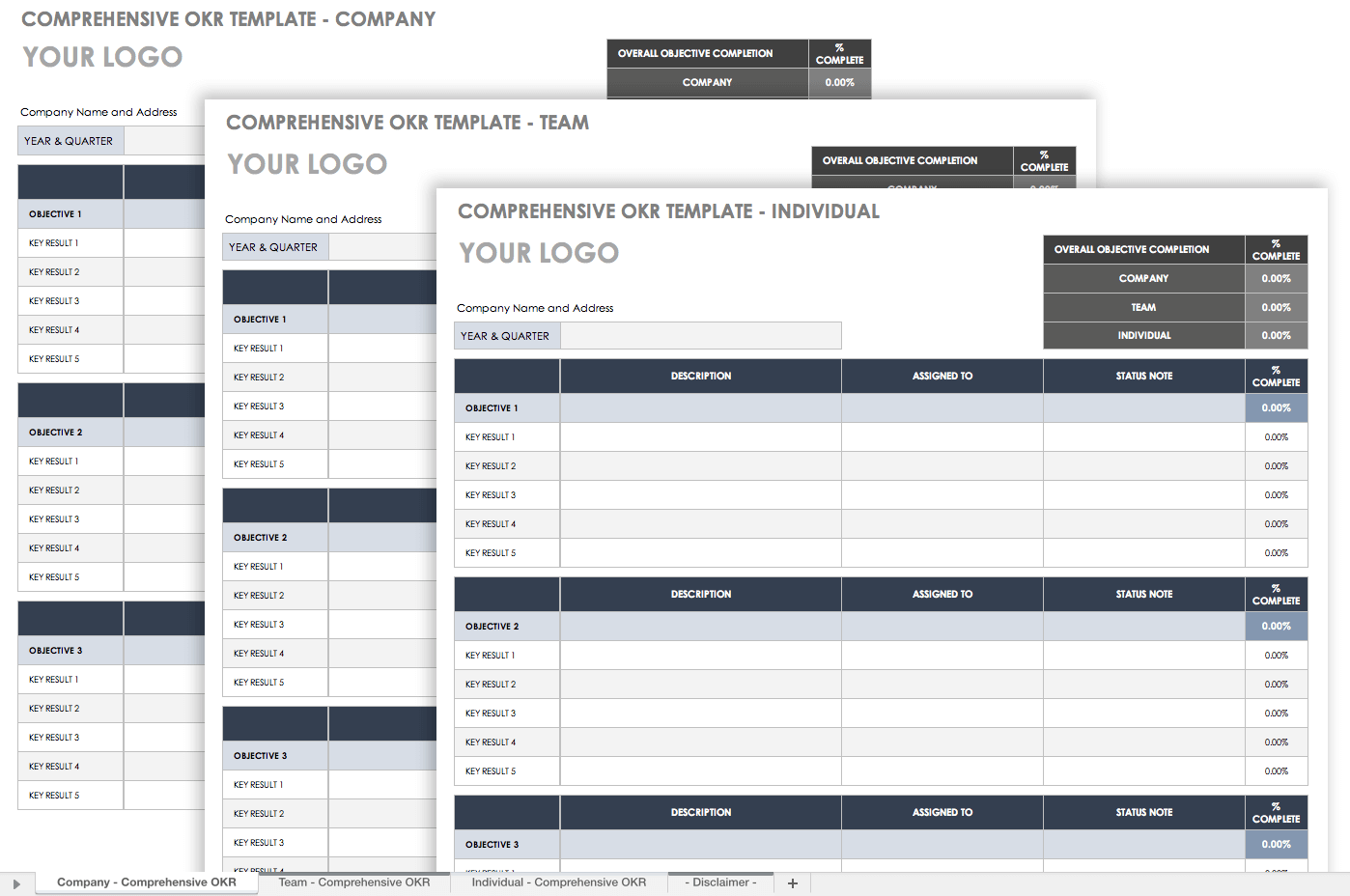 Comprehensive OKR Template