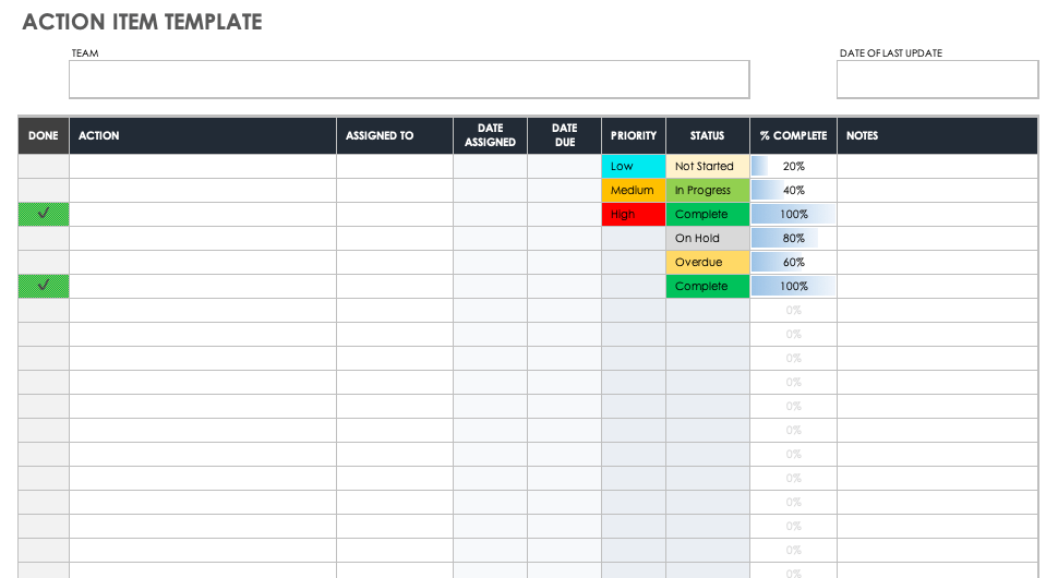 Action Item Template