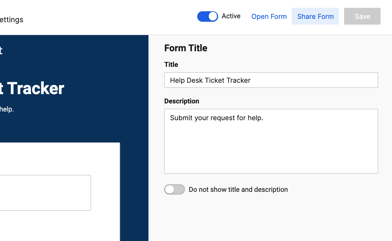 Share Smartsheet Form