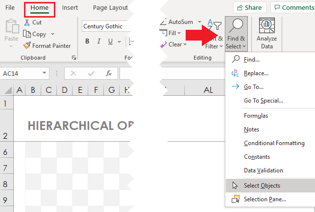 Org Chart Select Objects