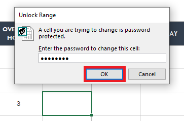 Timesheet Unlock Range