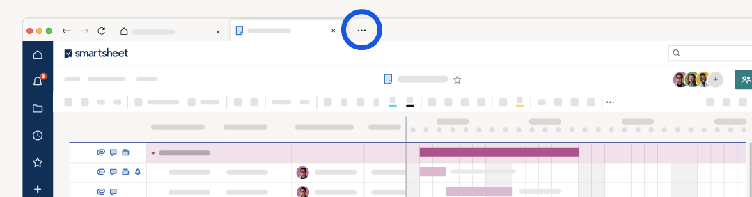 Use tabs in the Smartsheet Desktop App for Windows and Mac 