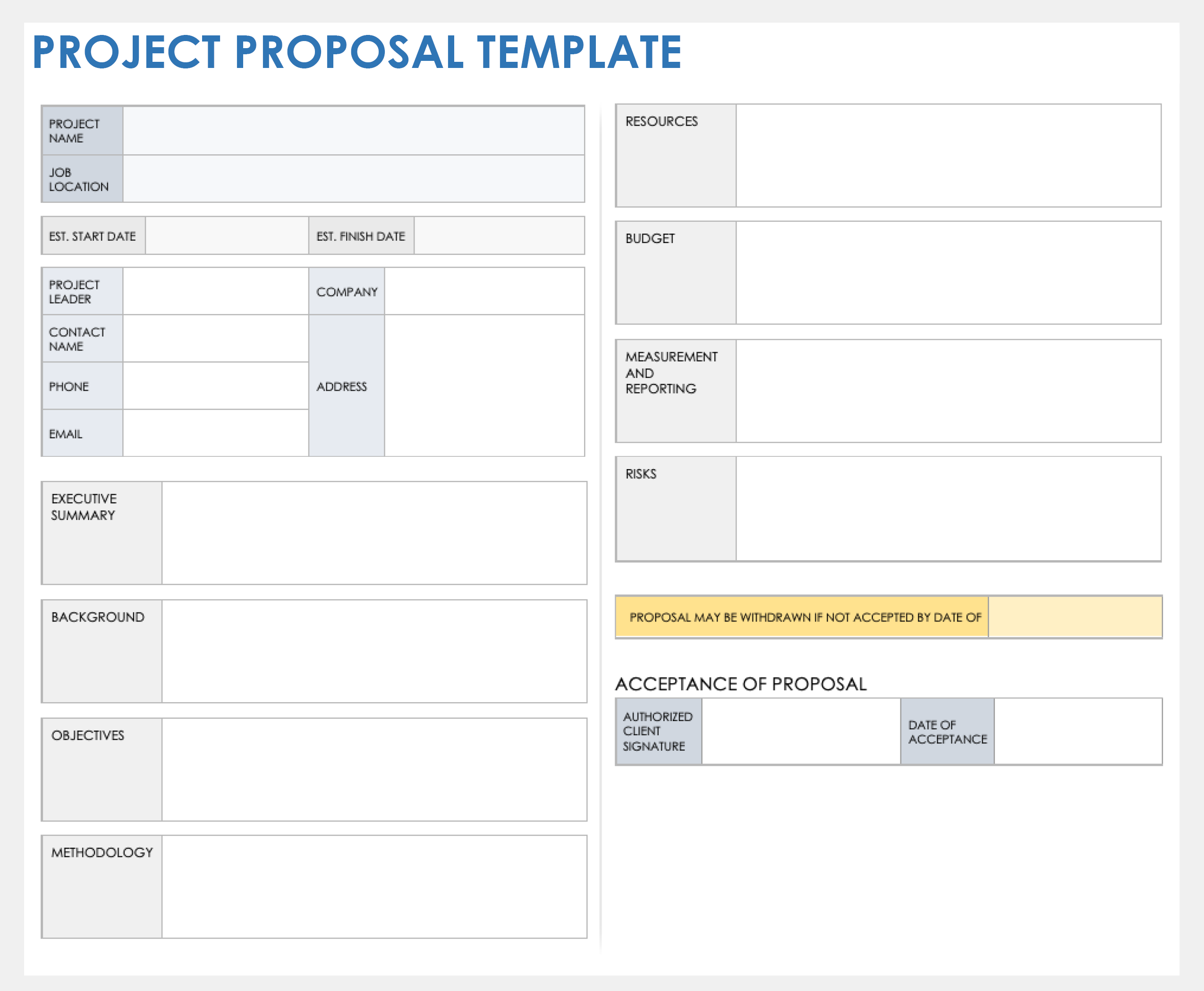 Project Proposal Template