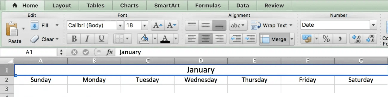 Merge and Center in Excel