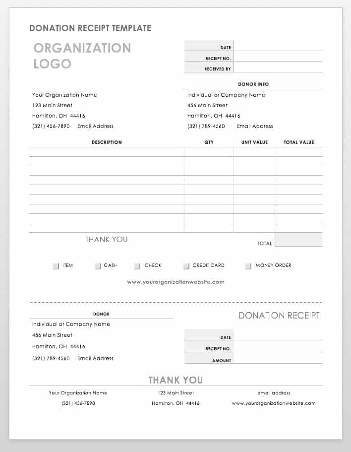 Donation Receipt Template