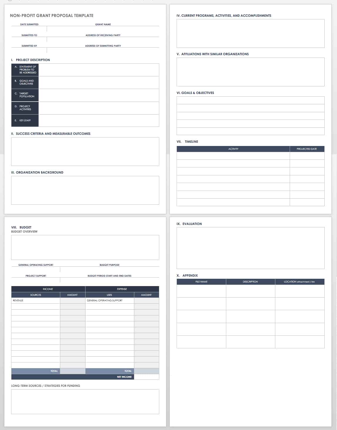 Non-profit Grant Proposal Template