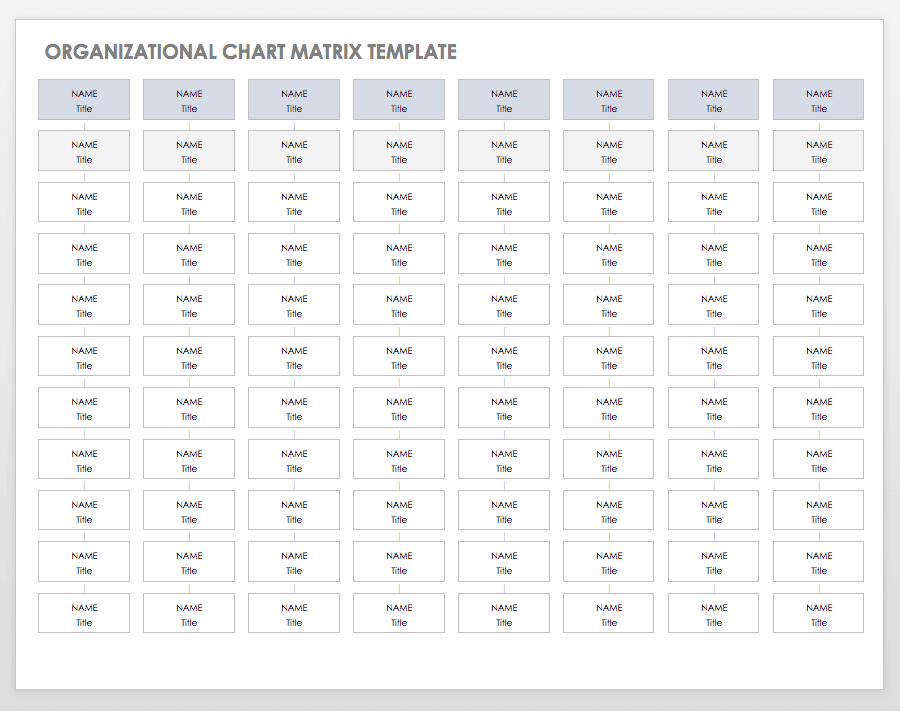 Organizational Chart  Matrix Template Word