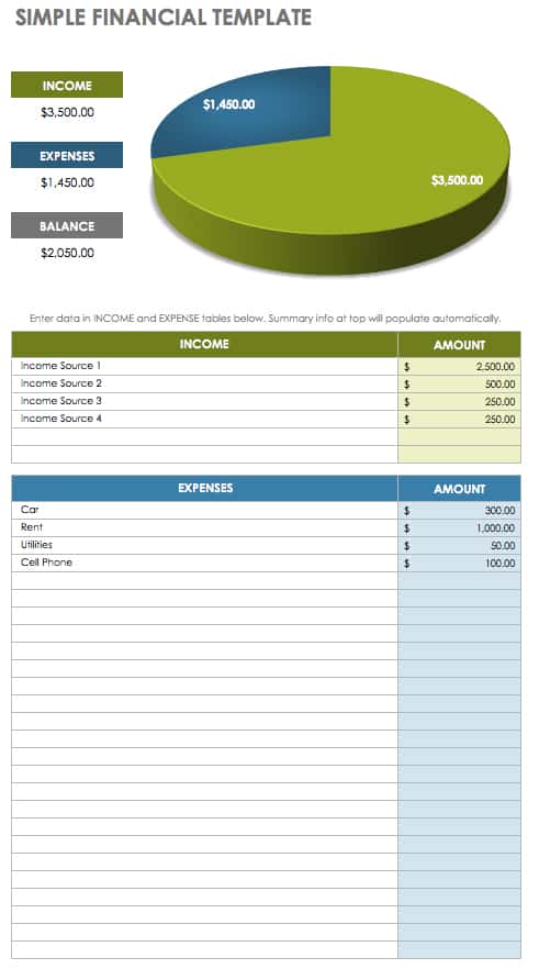 Simple Financial Template