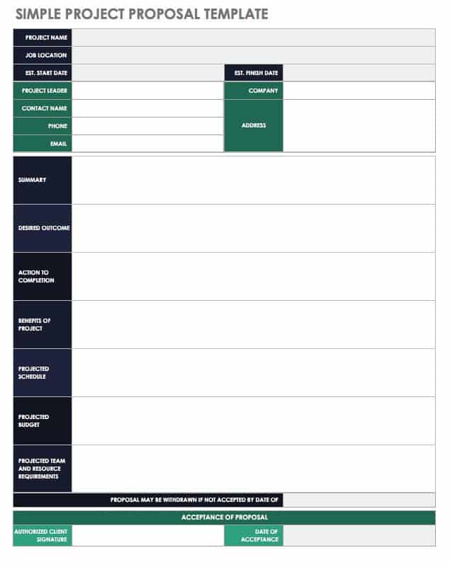 Simple Project Proposal Template