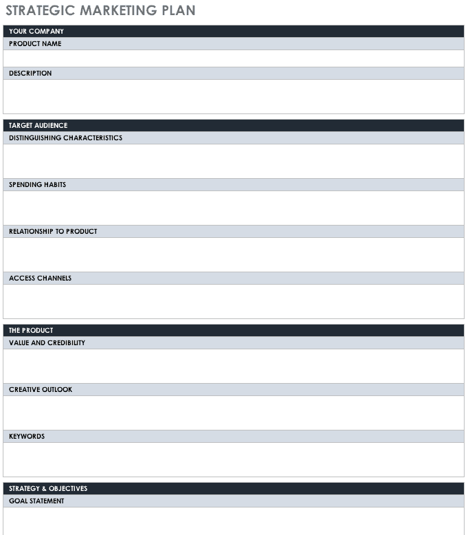 Strategic Marketing Plan Template