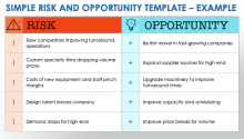 Simple Risk and Opportunity Example Template